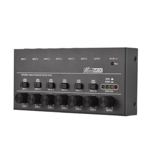 Mezclador estéreo de línea de 6 canales de ruido ultra bajo 6 entradas 1 salida Mono y conmutación estéreo DC 5V Mini mezclador de Audio portátil - Product Image 1