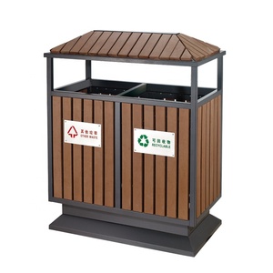 公共木材分类垃圾桶大型垃圾桶分类公园回收站 - Product Image 2