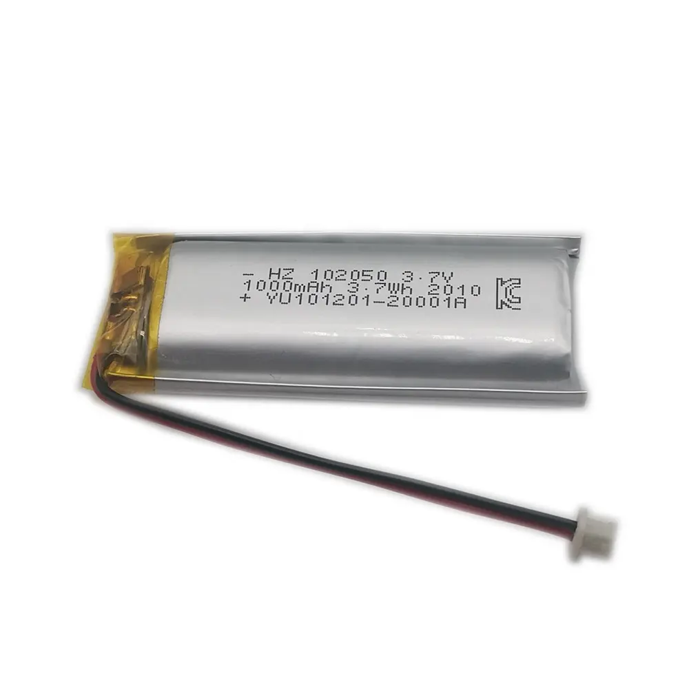 リチウム電池メーカーKC充電式102050 3.7V 1000mAhリチウムイオンポリマー電池