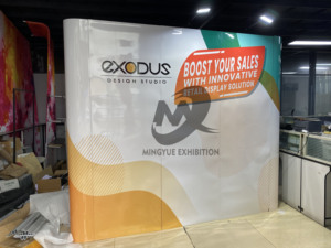 Magnetic Suction Type Straight Backdrop Foldable for <strong>Pop</strong> <strong>up</strong> <strong>Displays</strong> with Aluminum <strong>Frame</strong> for Portable Advertising &amp; Trade Show - Product Image 4
