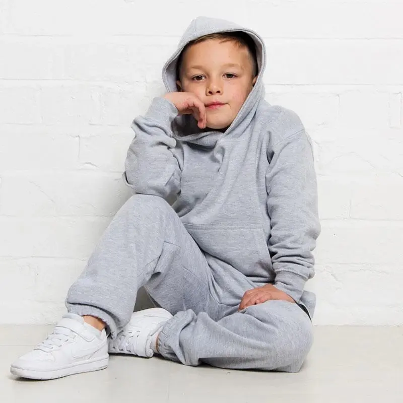 A Buon Mercato All'ingrosso di Modo Personalizzato per Bambini Che Coprono Gli Insiemi Primavera Street Wear Autunno Felpe con Cappuccio E Pantaloni di Inverno Del Ragazzo di Usura Dei Capretti