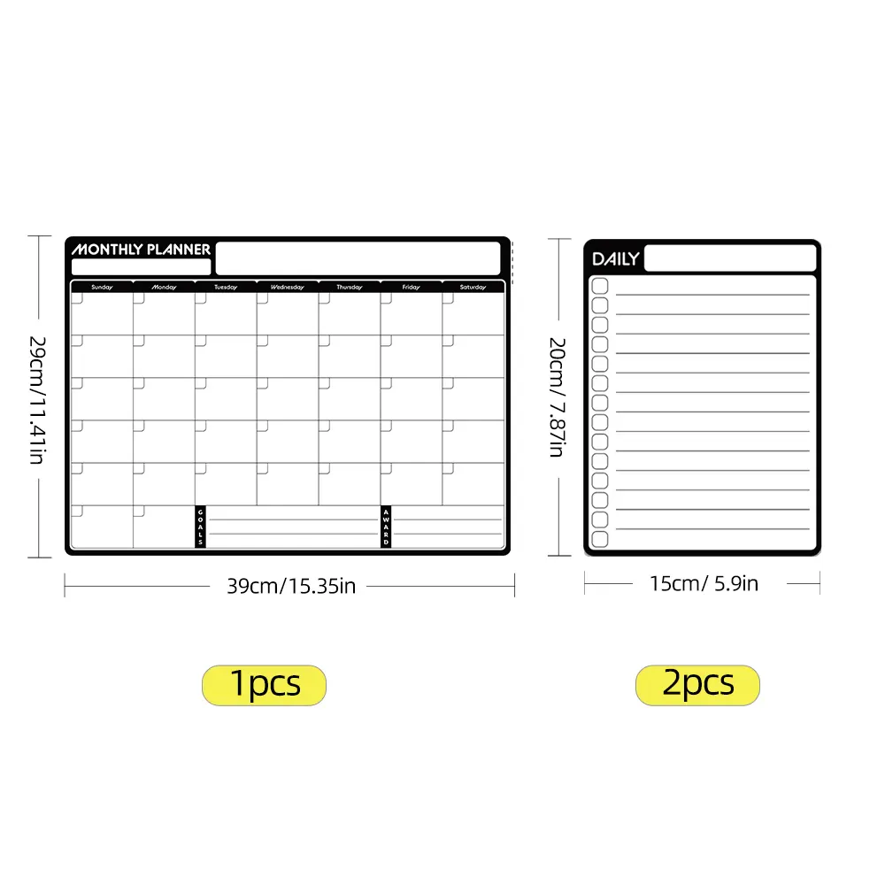 Индивидуальный планировщик магнитная доска ежемесячная сухая доска календарь для холодильника ежемесячные еженедельные заметки