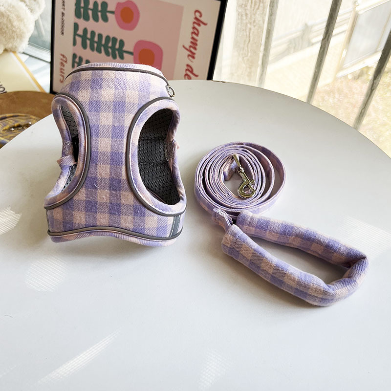 Plaid rose et violet