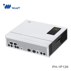 Inversor solar híbrido inteligente de 12KW y 48V de voltaje de entrada, Red de encendido/apagado, con salida dual para sistemas solares monofásicos