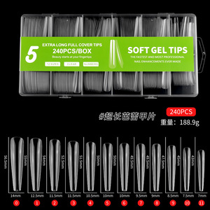 ปลายเล็บแบบเจลนุ่ม240ชิ้น/กล่องยาวพิเศษ - Product Image 2