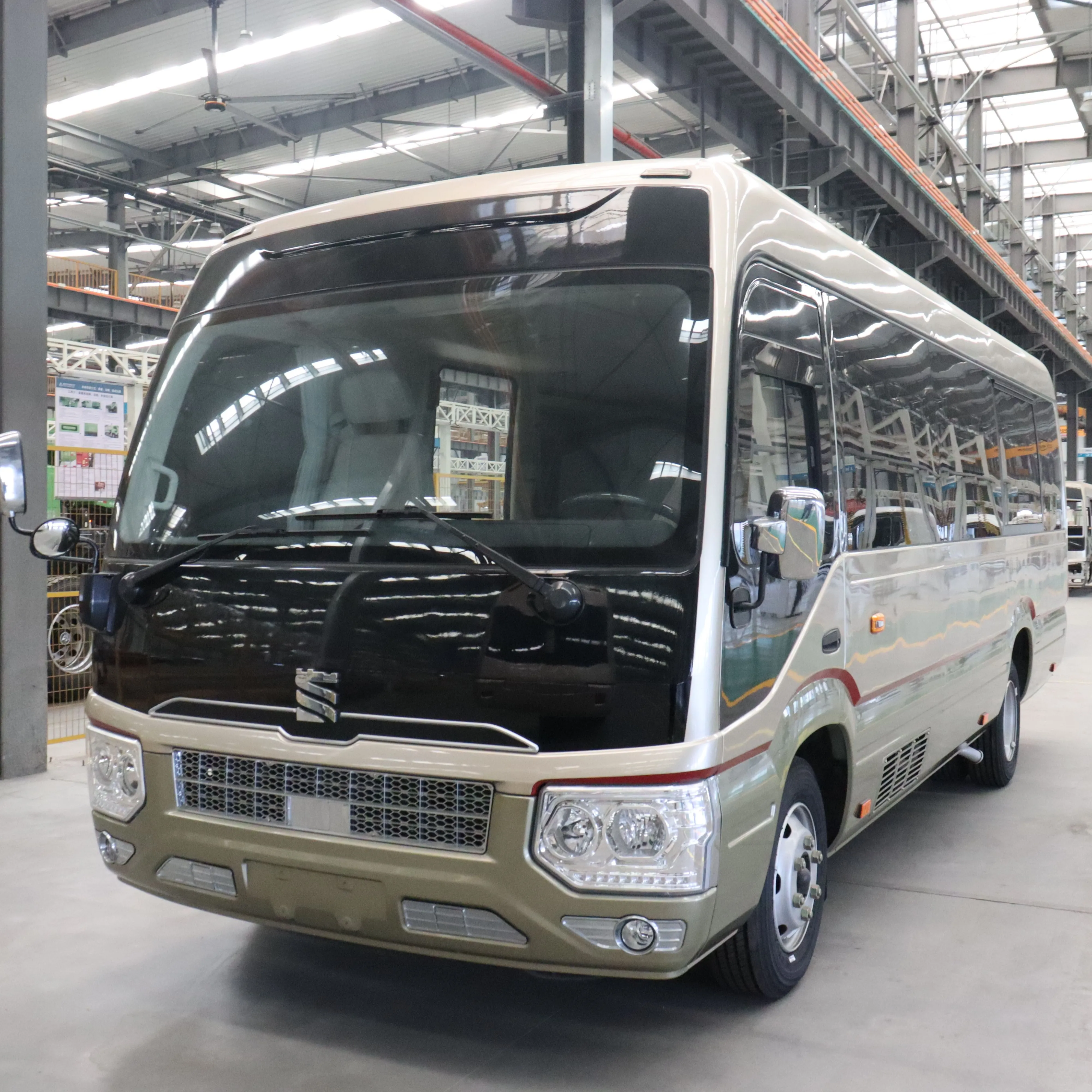 Longxing Diesel brand new Coaster like bus for urben passenger transportation