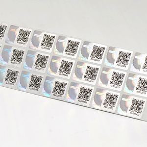 定制打印纸3D激光模切乙烯基防水二维码匹配序列号全息贴纸标签，用于徽标 - Product Image 4