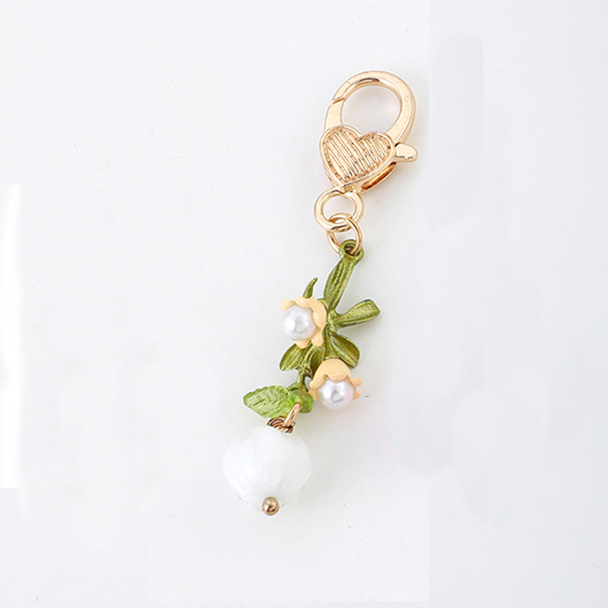 Porte-clés papillon perle fleur en métal * D