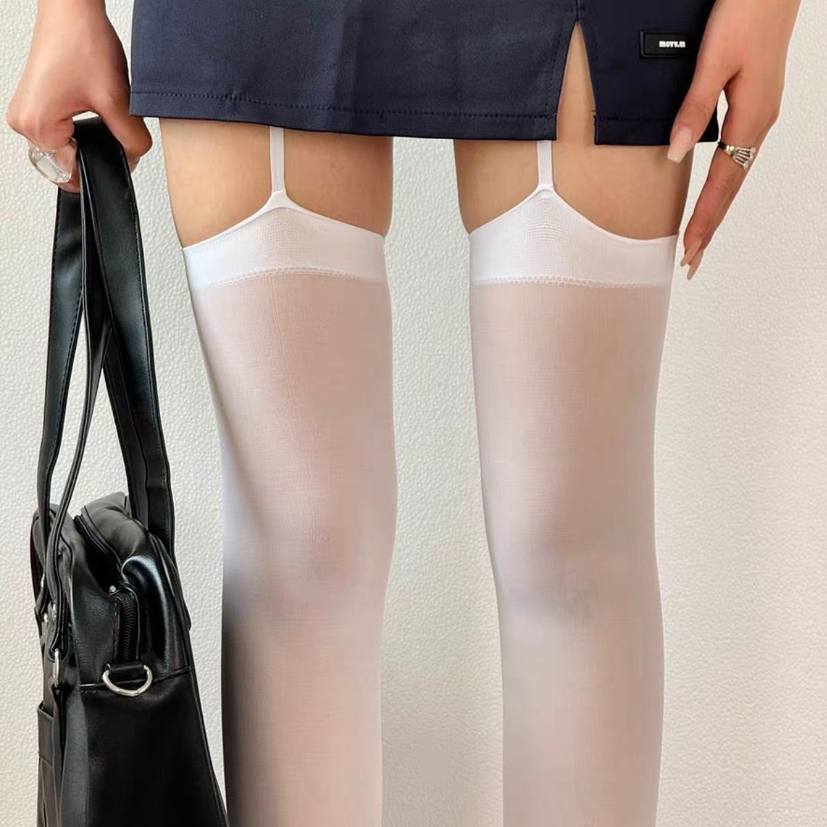 White velvet stockings