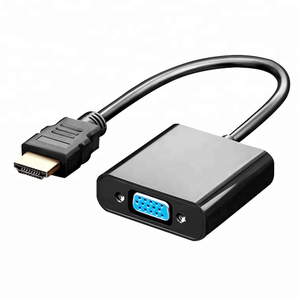 Precio de fábrica HDMI a VGA Adaptador convertidor 1080P macho Coaxial para HDTV Monitor ordenador proyector con chaqueta de PVC en Stock