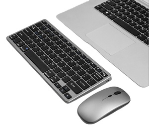 Miniteclado y ratón inalámbrico BT, juego de teclado para juegos, PC, portátil, tableta, ordenador, Android, recargable - Product Image 1