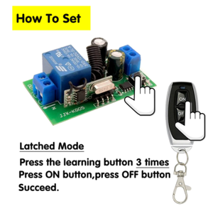433MHz Drahtloser Fernbedienung schalter AC110V 220V 10A 1CH Relais modul Empfänger EIN AUS Fernbedienung Für LED-Glühbirne DIY - Product Image 3