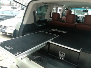 กล่องเก็บของท้ายรถสำหรับรถ Ford F150 Raptor TM1380-27ด้านหลังพร้อมระบบลิ้นชักโลหะสีดำด้านซ้ายบนสไลด์ - Product Image 6