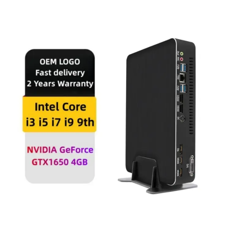Intel i3 9100F i5 9400F i7 9700F i9 9900T Mini Pc 8G 16GB 32GB 64GB RAM GTX16504G産業用デスクトップマルチメディアオフィスコンピューター