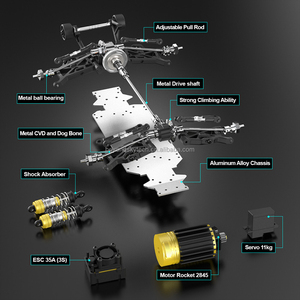 1:14 высокоскоростной радиопульт дистанционного управления гоночный автомобиль 2,4 г водонепроницаемый зарядный RWD обучающая Сборка Хобби пульт дистанционного управления - Product Image 5