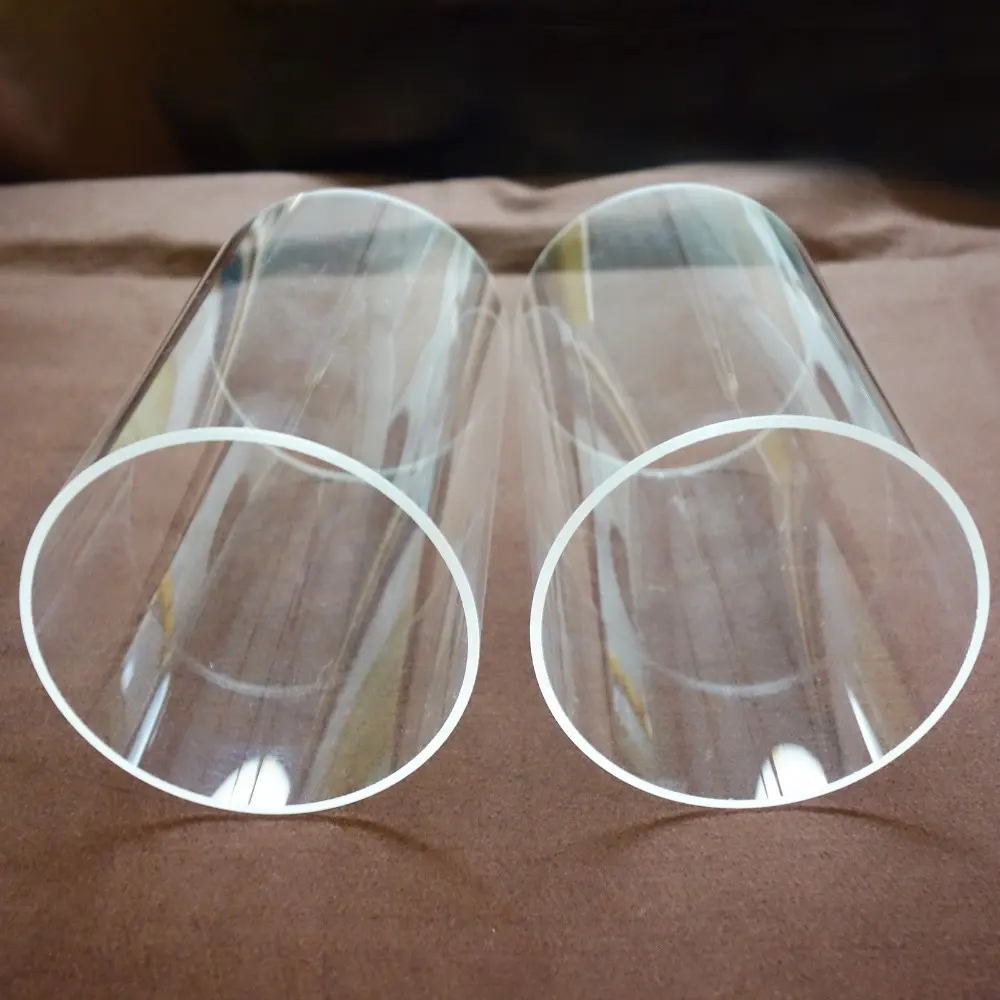 Tubos de vidro de grande diâmetro, resistentes ao calor, com sucesso, na china, tubo de cilindro de vidro de quartzo