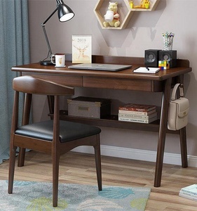 Mesas de ordenador de madera maciza marrón para escritorios en dormitorio/sala de estudio - Product Image 3