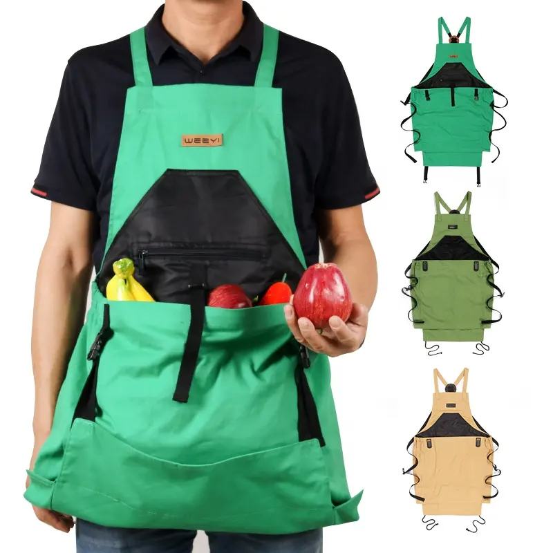 CHAN GRONG Custom Frauen Männer Schnell verschluss Lower Garden Fruit Harvest Schürzen mit Taschen