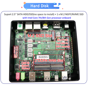 Poderoso NUC PC Intel Core i5 8259U Quad Core DDR4 RAM HD DP computadoras Barebone sistema de apoyo de la pantalla 4K - Product Image 4