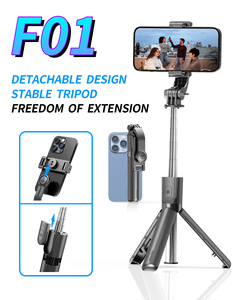 F01 Trọng Lượng Nhẹ Có Thể Tháo Rời Không Dây Từ Xa Điện Thoại Chủ Selfie Stick Xoay Tính Năng Có Thể Gập Lại Clip-On Chụp Stick Nhắm Mục tiêu - Product Image 1