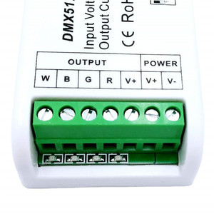 迷你 4 通道 RGBW DMX 解码器, 用于 LED 灯条模块 DC9-24V 的 16A RGBW RGB LED 灯条控制器 DMX 512 解码器调光器驱动器