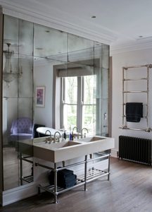 Folhas de vidro decorativo Espelho de Parede Oval de Prata Antigo Rodada Retângulo