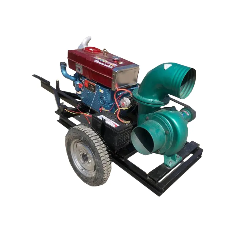 Pompa Air mendorong mesin Diesel, irigasi pertanian aliran besar 6 inci untuk dijual