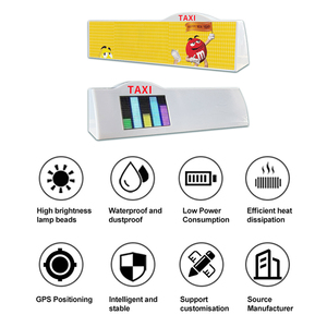 <strong>New</strong> <strong>Hot</strong> <strong>Led</strong> Wifi Outdoor Taxi Roof <strong>Led</strong> Display Top <strong>Led</strong> Screen Taxi Advertising Digital Sign/Different Color Factory Customized - Product Image 6