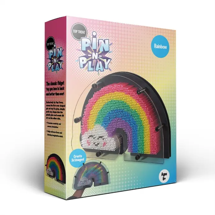 Brinquedo para esculturas para crianças colorido 3d Pin Art Impressão Esculturas Jogo Pin Art Placa Jogo