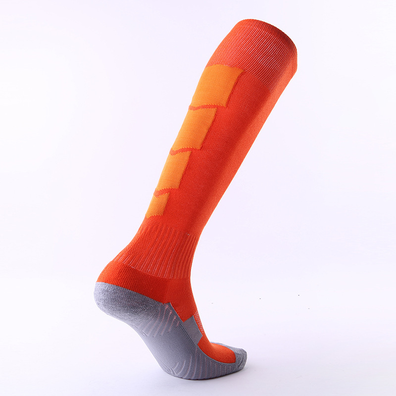Orange-football sport socks