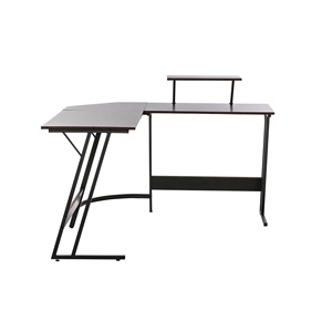 带监视器搁板的l形电脑转角游戏桌电脑桌 - Product Image 6