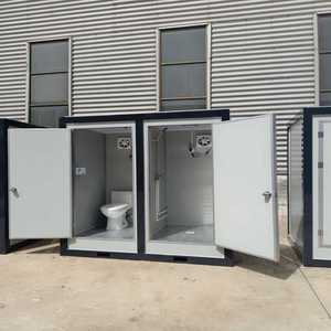 एकल या कई स्टॉल सार्वजनिक मोबाइल बाथरूम केबिन बाहरी घर्षण शॉवर ब्लॉक पोर्टेबल कंटेनर शौचालय - Product Image 3