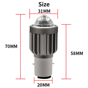 ไฟหน้ารถจักรยานยนต์ H4ความสว่างสูง BA20D LED Mini Projector เลนส์สองสีสูงต่ำคานสกูตเตอร์รถจักรยานยนต์ระบบแสงสว่าง - Product Image 5