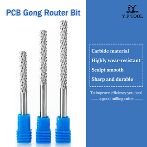 ソリッドカーバイドコーン歯エンドミルPCBコーンフライスカッターCNCツールフライスPCBルータービット - Product Image 2