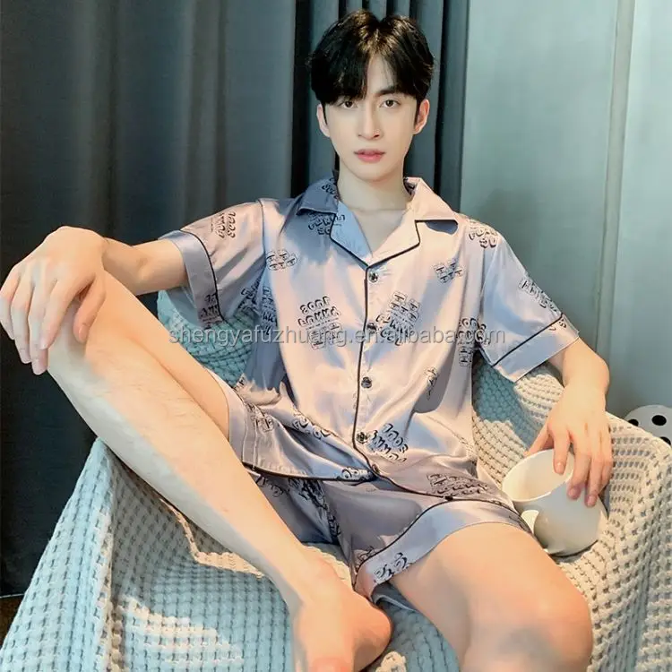 Luxury Short suit Satin Silk Pajamas Sets Couple Sleepwear Family Pajama Lover Night Suit Men & Women Casual Home Clothing