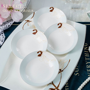 Ev Modern High End kemik çini sofra seti 32 takım avrupa tarzı kare plaka ray bağlantı çubuğu Xie Ting Yulan yemeği seti - Product Image 3