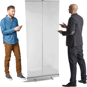 Khuyến mãi cuộn lên quảng cáo biểu ngữ đứng rollup Standee nhôm cuộn màn hình đứng có thể thu vào Pop <span class=keywords><strong>Up</strong></span> biểu ngữ - Product Image 4