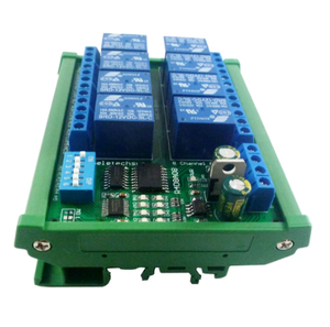 DC 12V 8 Ch RS485 Placa de relé Modbus RTU UART Interruptor de control remoto DIN35 Caja de riel para control de automatización PLC - Product Image 3