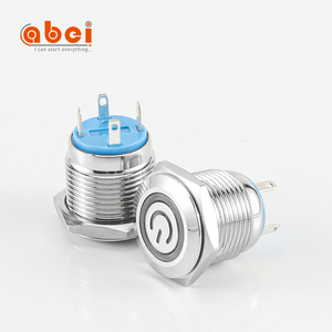 ROHS Mini Short 2-polig Druckknopf schalter 16mm 19mm momentaner Ein-Aus-Schalter wasserdicht IP65 - Product Image 5