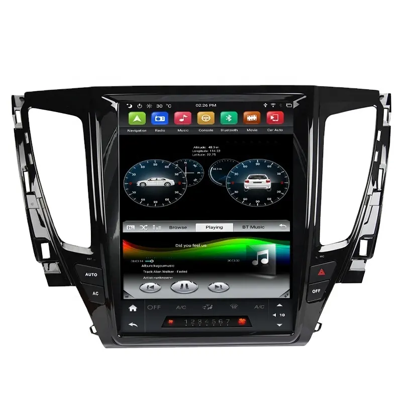 Reproductor Multimedia para coche Mitsubishi Pajero Sport / L200 12,1, pantalla Vertical de 9,0 pulgadas, 4G + 64GB, Tesla, Android 2018