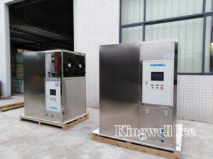 Kingwell ice cube maker maschine 1 tonnen automatische bedienung mit eis lagerplatz - Product Image 3