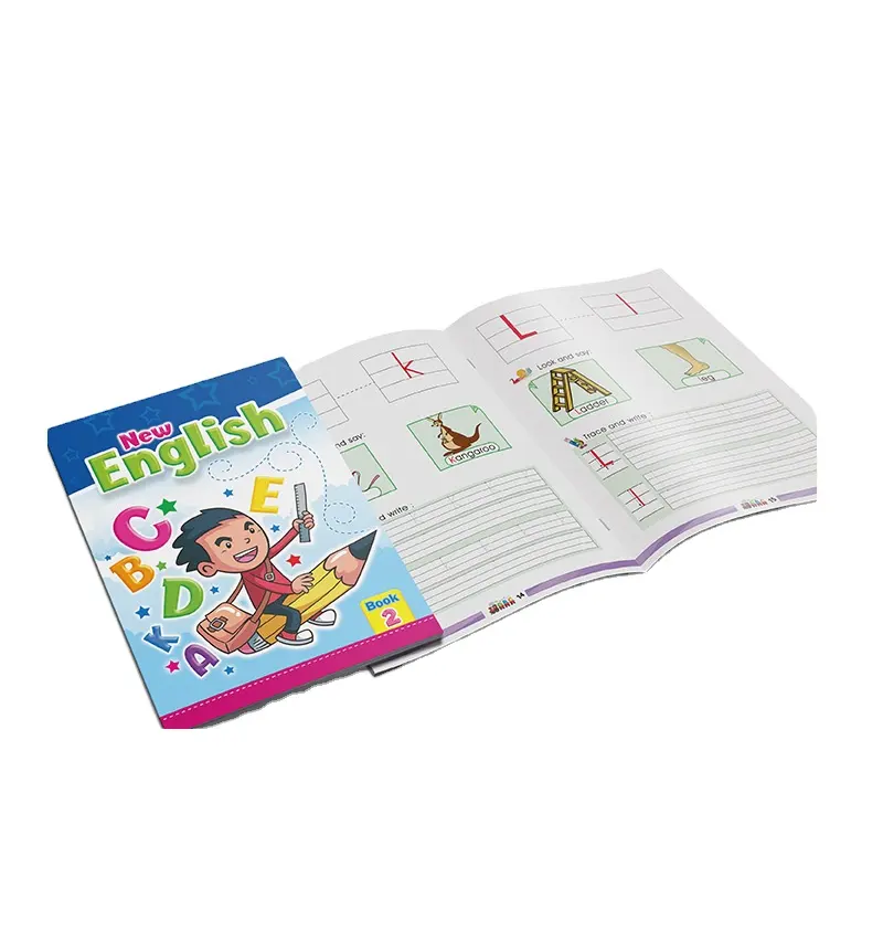 Hot-selling Inglês rastreamento lápis escrevendo livro para a iluminação infantil pré-escolar Inglês palavras exercício livro