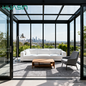 Su misura camera solare in lega di alluminio struttura veranda isolamento in vetro case prefabbricate isolamento veranda efficiente dal punto di vista energetico - Product Image 2