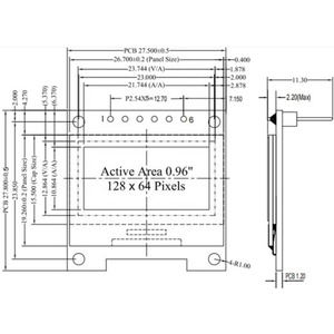 DIYmalls 0,96 "Zoll OLED-Bildschirm modul SSD-1306 128x64 6-polige SPI-Schnitts telle 3V-5V Weiß für Arduino ESP32-Karte - Product Image 4