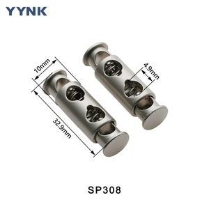 Cord Lock <strong>String</strong> Rope Spring Stoppers Locks for DIY Garment Accessory OEM Colorful Zinc Alloy Toggle Metal Plating 1 Week - Product Image 4