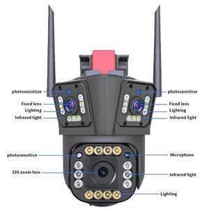 กล้องวงจรปิดกลางแจ้ง Wi-Fi ไร้สาย4K ระบบกล้องวงจรปิด3เลนส์10x ซูมออปติคอล PTZ - Product Image 2