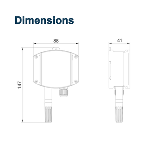 Transmisor de sensor de temperatura y humedad industrial Pantalla LCD de sensor de temperatura y humedad de 4-20ma - Product Image 4