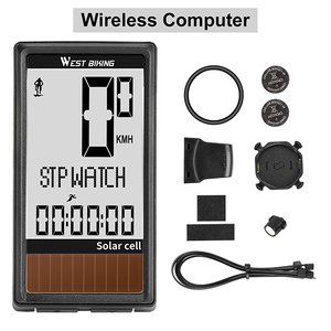 WEST BIKING-ordenador Solar para bicicleta IPX6, Digital, inalámbrico, con Sensor GPS, 5 idiomas - Product Image 2