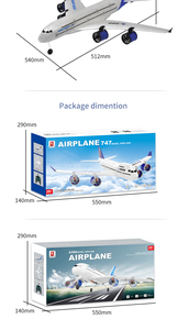 Flytec 747 3CH modeli uçan jet uçak juguet avion kontrol uçakları helikopterler uçak rc uçak büyük ultralight elektrikli oyuncak - Product Image 6