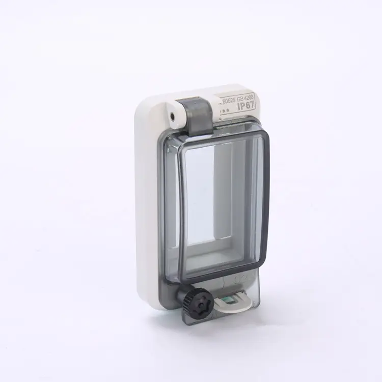 IP67 Transparent Protective Window Cover Electrical PC Material 2ways Circuit Breaker Box